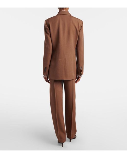 Brunello Cucinelli Brown Wool-Blend Suit Pants