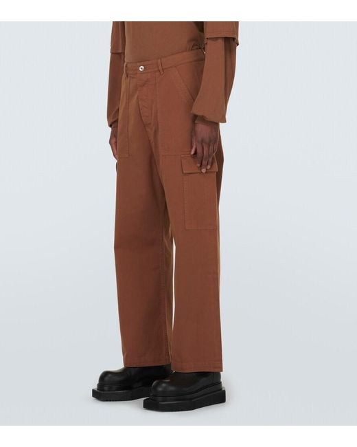 Rick Owens Brown Lido Cotton Cargo Pants for men