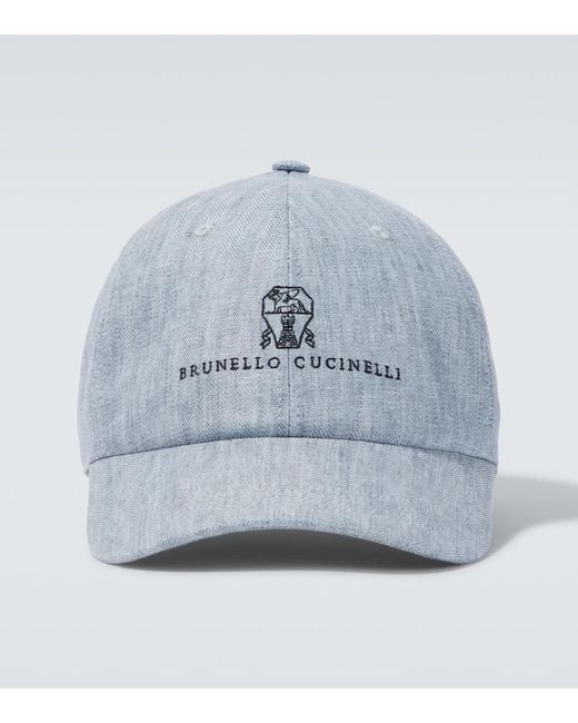 Cappello Da Baseball di Brunello Cucinelli in Blue da Uomo