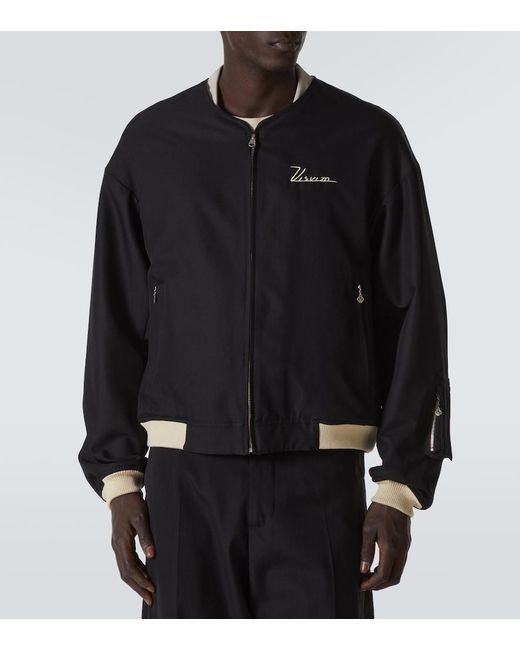 Visvim Black Souvenir Reversible Bomber Jacket for men
