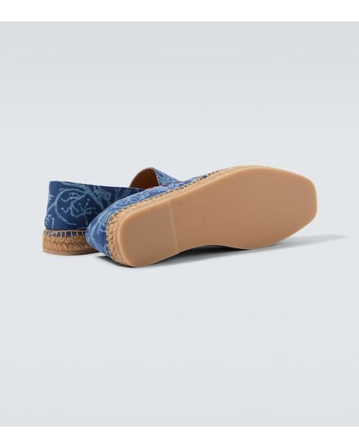 Kiton Bedruckte Espadrilles in Blue für Herren