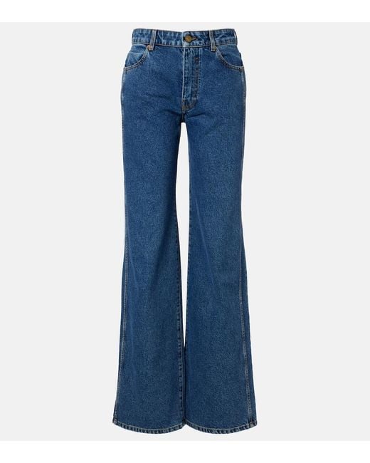 Balmain Blue Wide-Leg Jeans