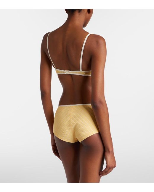 Eres Natural Coconut Striped Bikini Top