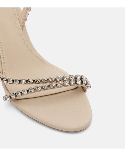 Paris Texas Natural Lidia 70 Crystal-Embellished Mules