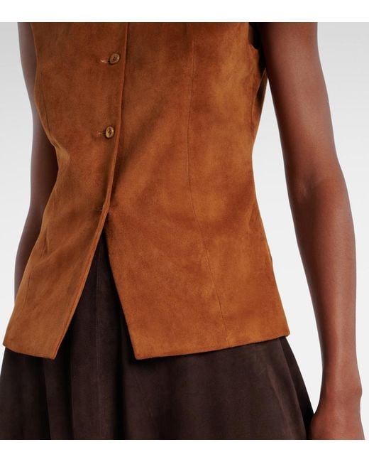 Stouls Brown Casino Suede Vest