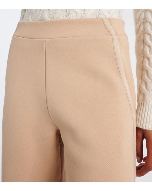 Max Mara Natural Ifrem High-Rise Cotton Wide-Leg Pants