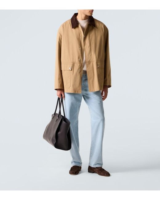 The Row Brown Suede Penny Loafers for men