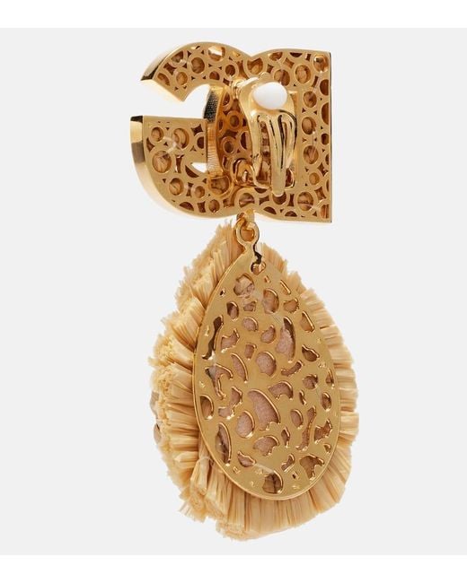 Dolce & Gabbana Metallic Clip-Ohrringe Dg Mit Kristallen