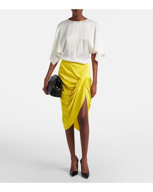 Stella McCartney White Open-Back Satin Top