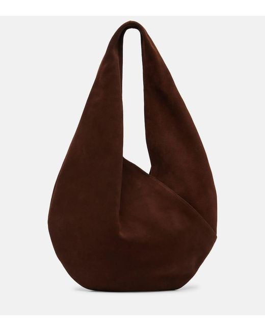 Aesther Ekme Brown Schultertasche Ora Medium Aus Veloursleder