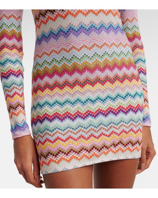 Missoni Multicolor Zigzag Lame Minidress