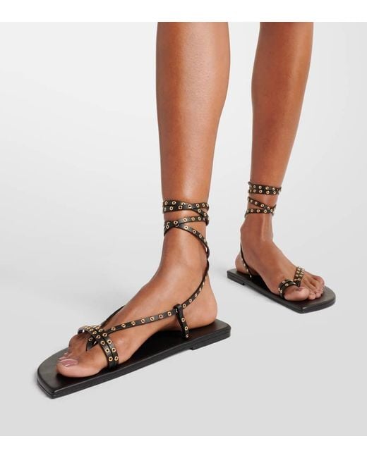 Alaia black sandals clearance