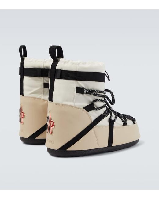 Moncler White X Moon Boot Icon Low Snow Boots for men