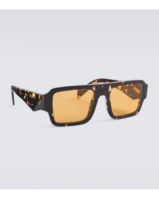 Prada Eckige Sonnenbrille Symbole in Brown für Herren