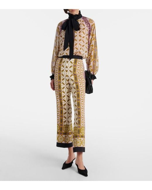 LaDoubleJ Metallic Printed Straight Pants