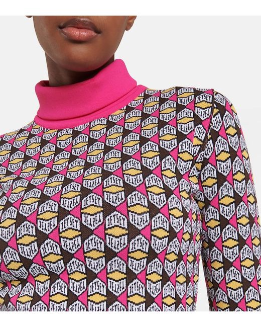 Pull A Col Roule A Logo Jet Set en coloris Red