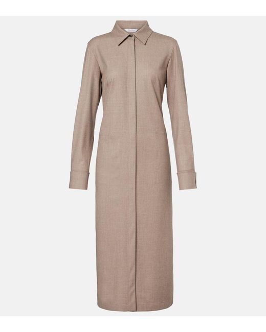 Max Mara Natural Pallino Cashmere-Blend Shirt Dress