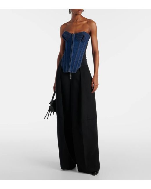 Pantaloni A Gamba Larga di Jean Paul Gaultier in Black