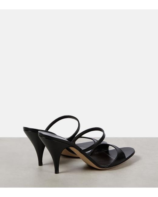 The Row Black Sandalen Vika Knot 80 Aus Leder