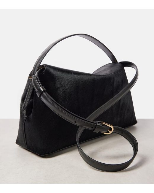 Totême  Black Tote T-Lock Aus Kalbshaar