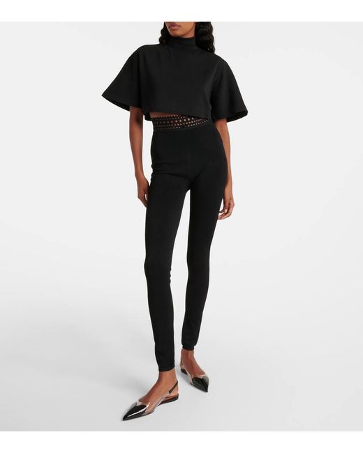 Alaïa Black Vienne High-Rise Leggings