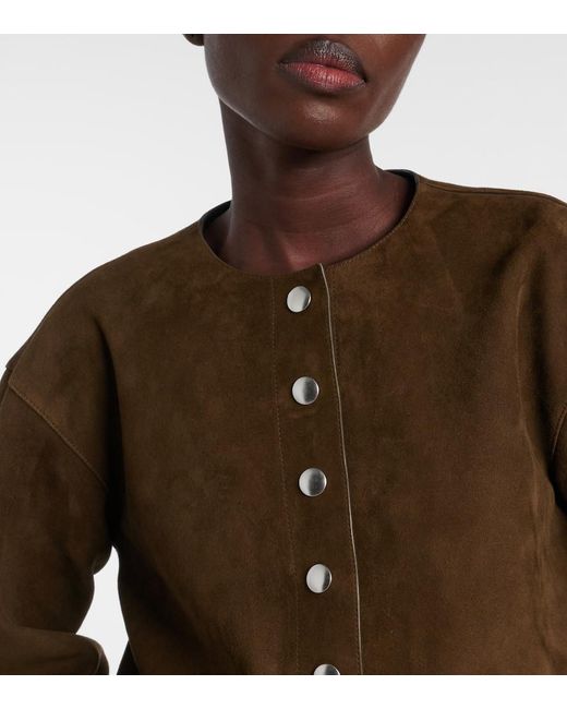 Proenza Schouler Brown Jacke Robin Aus Veloursleder