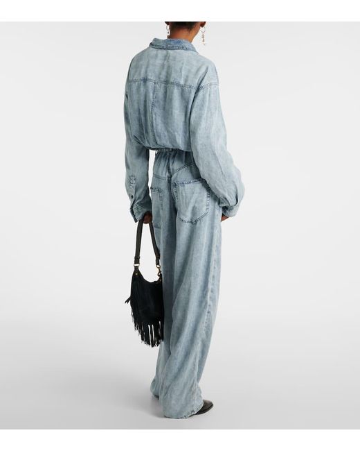 Isabel Marant Blue Jumpsuit Paige Aus Chambray