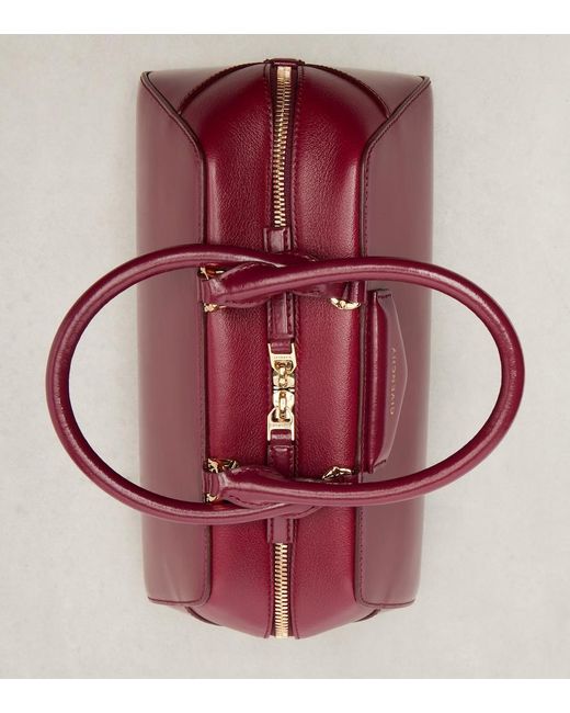 Givenchy Red Antigona Cube Small Leather Tote Bag