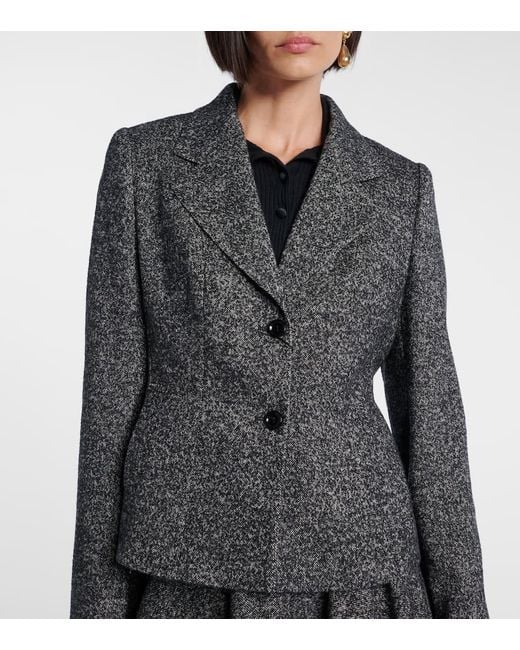 Dolce & Gabbana Black Jacke Aus Einem Wollgemisch