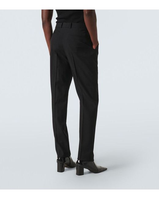Saint Laurent Black High-Rise Straight Pants for men