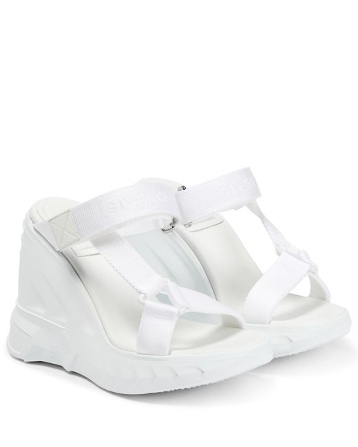 Givenchy Rubber Marshmallow Wedge Sandals in White | Lyst