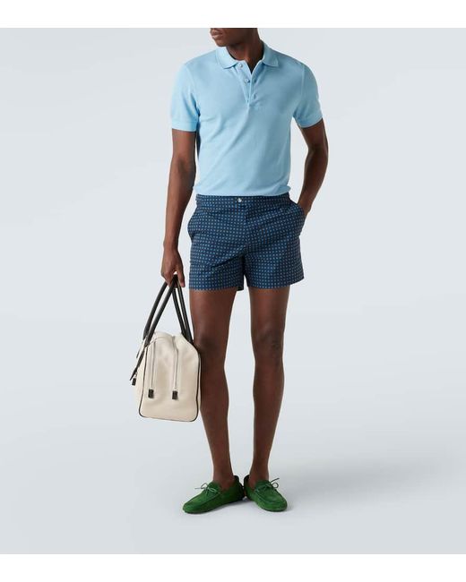 Tom Ford Blue Jersey Polo Shirt for men