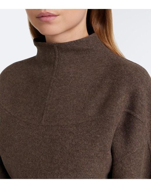 Max Mara Brown Wool And Cashmere-Blend Sweater Dress
