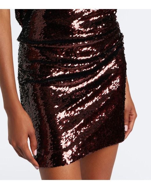 Alex Perry Red Sequined Minidress