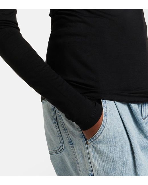 Isabel Marant Black Dressi Draped Jersey Top