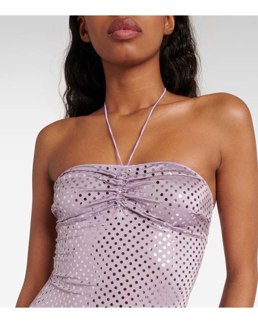 Oseree Pink Badeanzug Disco Necklace