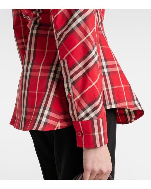 Camicia Check di Burberry in Red