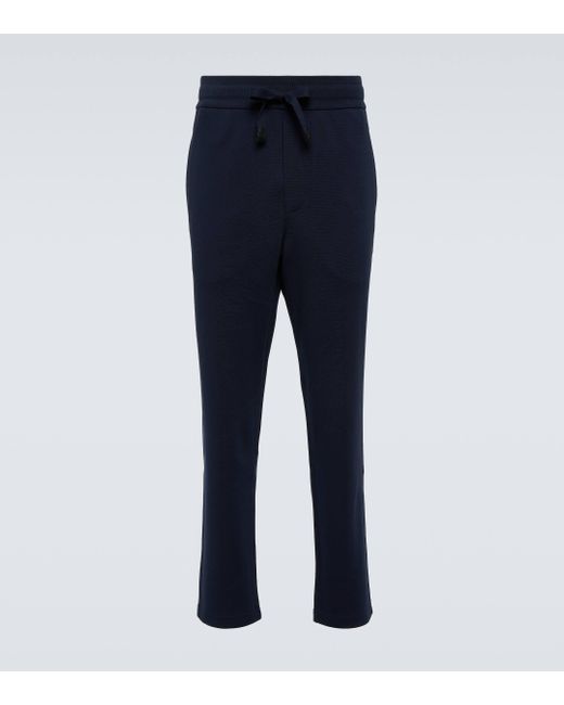 Pantalon de survetement en coton melange Brioni pour homme en coloris Blue