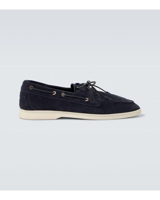 Loro Piana Segelschuhe Sea-Sail Walk Aus Veloursleder in Blue für Herren