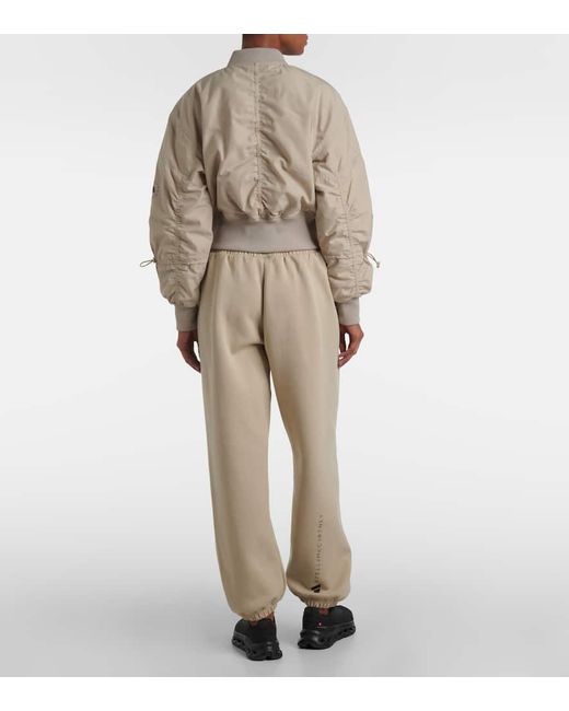 Adidas By Stella McCartney Natural Truenature Cropped Bomber Jacket