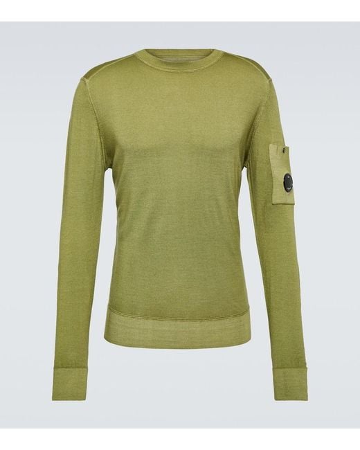 C P Company Green Wool Sweater for men
