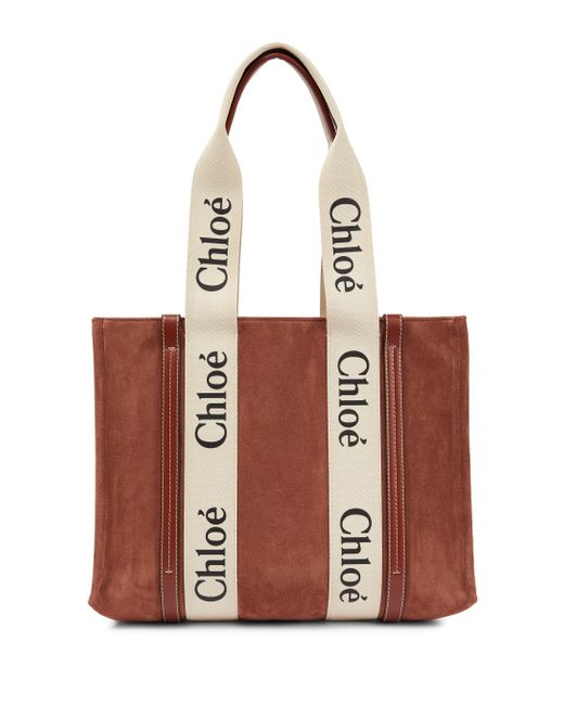 Chloe Women's Woody Medium Leather Tote Bag