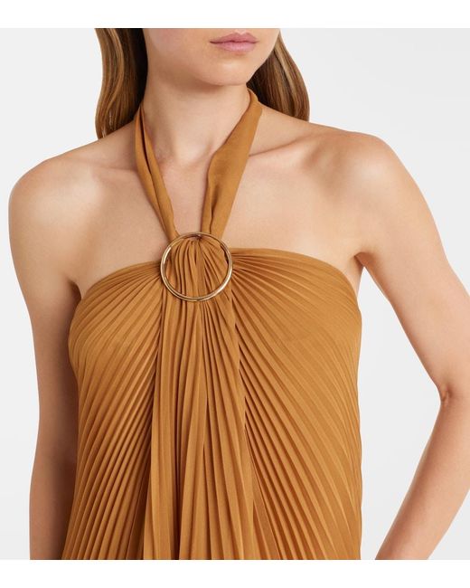 Max Mara Brown Valzer Pleated Top