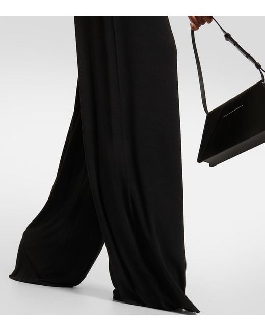 Rick Owens Black Lilies High-Rise Wide-Leg Pants