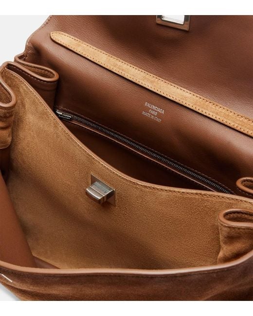 Balenciaga Brown Rodeo Medium Suede Tote Bag