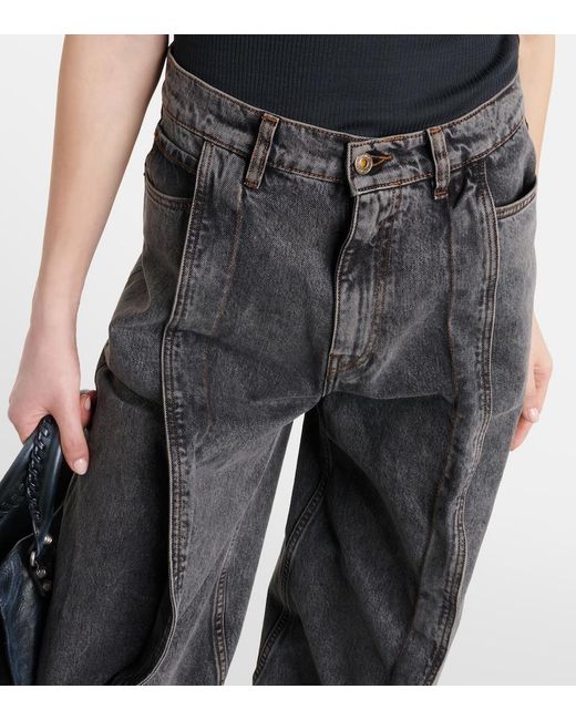 Y. Project Gray Paneled Straight Jeans