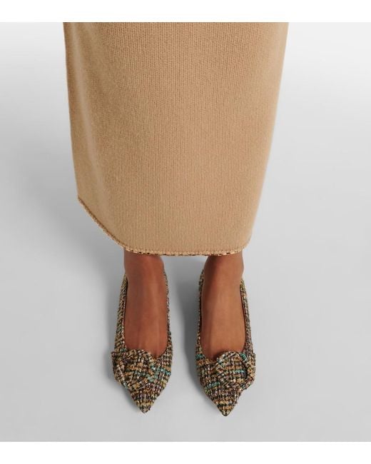 Gianvito Rossi Metallic Venezia Boucle Ballet Flats