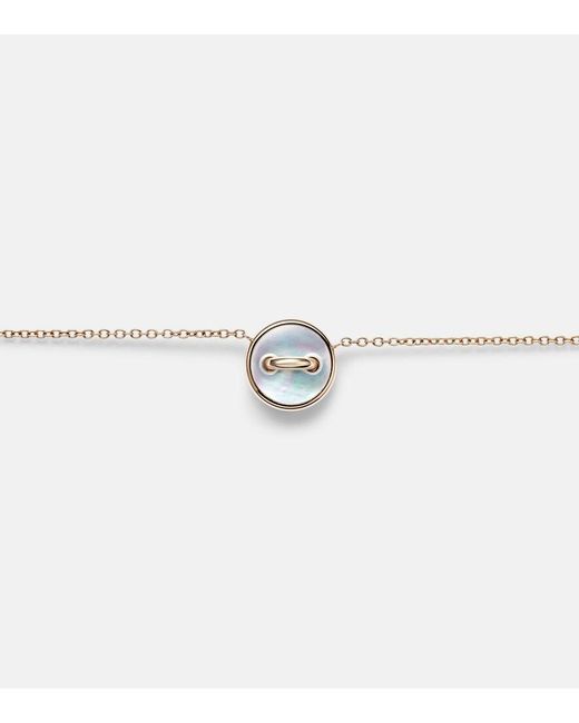 Pomellato Metallic Pom Pom Dot 18Kt Rose Pendant Necklace With Gemstones