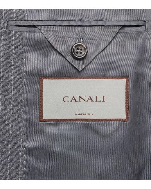 Canali Gray Chalk Stripe Wool Suit for men