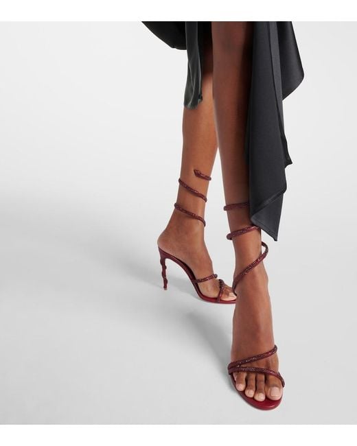 Rene Caovilla Pink Margot Embellished Sandals
